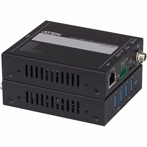 Aten UCE33100 Cable Extenders Aten 4-port Usb 3.2 Gen 1 Cat 6a Extender (up To 100 M) - 1 X Network (rj-45) - 6 X Usb - 328.08 Ft  672792016356