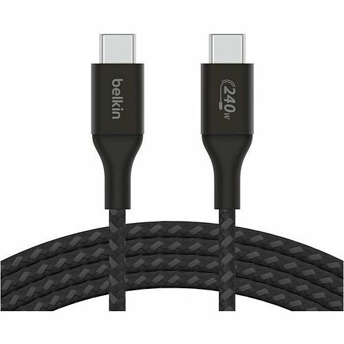 Belkin CAB015bt1MBK Cables Belkin 240w Usb-c To Usb-c Cable - Nylon, Braided - M/m - 3.3ft/1m - Black - 3.28 Ft Usb-c Data Tran 745883859047
