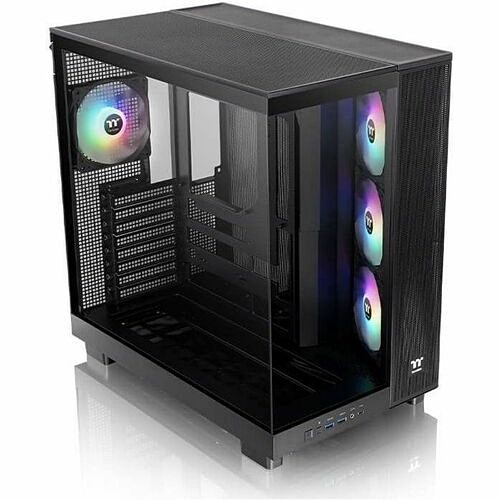 Thermaltake CA-11E-00M1WN-00 Computer Cases Thermaltake View 380 Xl Tg Argb Mid Tower Chassis - Mid-tower - Black - Tempered Glass, Spcc - 3 X B Ca11e00m1wn00 841163099681