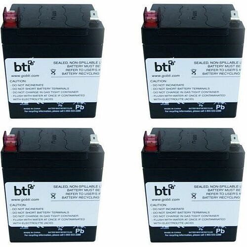 Battery Technology 12V5.5A-T2-BATT-4PK- UPS Batteries Bti 12v5.5a-t2-batt-4pk-bti 12v 5.5ah 1-cell T2/f2 Sealed Lead Acid Battery (pack Of 4) - Compatible 12v55at2batt4pk 886734899017