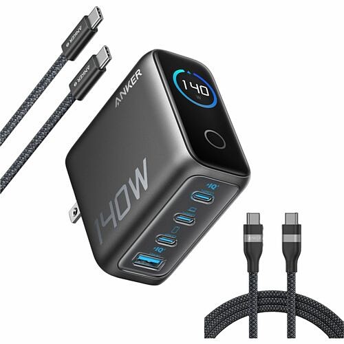 Anker B26971Z1 Power Adapters Anker Charger 140w With Cable - 3 Usb-c 1 Usb-a Dark Gray (b26971z1) 194644212087
