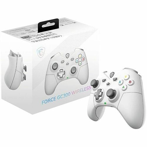 Msi FORCEGC300WW Controllers (Gaming) Msi Force Gc300 Wireless White Controller - Hall-effect Triggers - Rear Macro Buttons - Anti-slip Te 824142386491