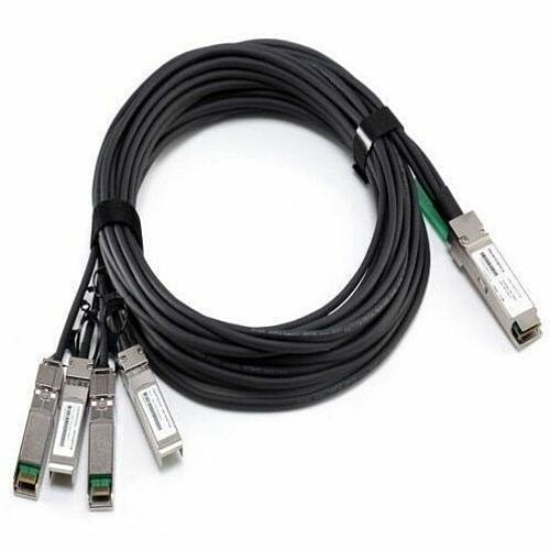 Dell W4T3V Cables Dell Networking Cable, 40gbe Qsfp+ To 4x10gbe Sfp+ Passive Copper, Breakout, 7 Meter - 10 Ft, 23 Ft  