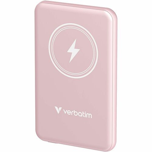 Verbatim 32243 Power Banks Verbatim Charge 'n' Go Magnetic Wireless Power Bank 5000 Mah - Pink - For Smartphone, Qi-enabled Dev 023942322436
