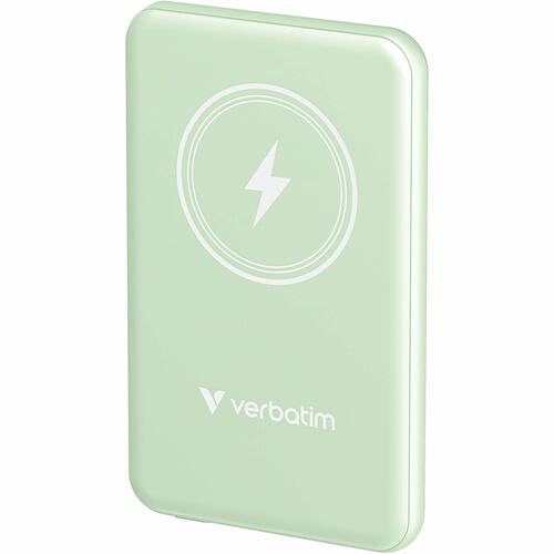 Verbatim 32241 Power Banks Verbatim Charge 'n' Go Magnetic Wireless Power Bank 5000 Mah - Green - For Smartphone - 5000 Mah - 1 023942322412