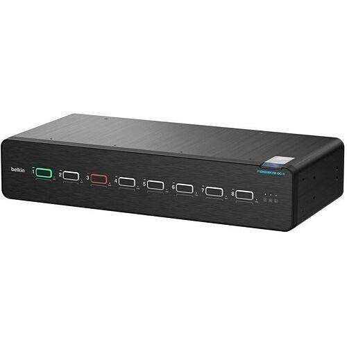 Belkin F1DN208KVM-DC-4 KVM Switchboxes Belkin Universal Displayport Secure Kvm, 8-port Dual Head With Cac - 4k - 3840 X 2160 - 19 X Usb - 1 F1dn208kvmdc4 745883903917