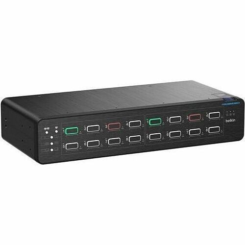 Belkin F1DN108MVKVMDC4 KVM Switchboxes Belkin 8:2 Displayport Multiclave Secure Kvm With Cac - 4k - 3840 X 2160 - 19 X Usb - 10 X Displaypo 745883903856