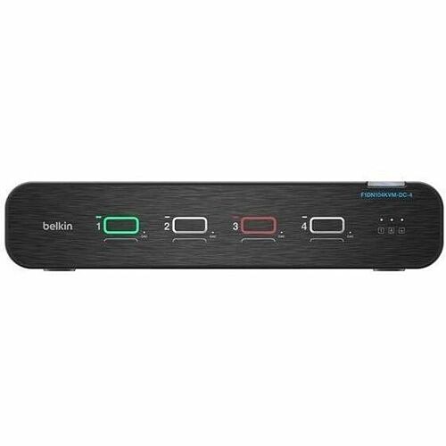 Belkin F1DN104KVM-DC-4 KVM Switchboxes Belkin Universal Displayport Secure Kvm, 4-port Single Head With Cac - 4k - 3840 X 2160 - 11 X Usb - F1dn104kvmdc4 745883903795