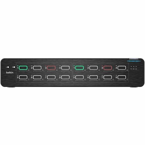 Belkin F1DN108MKVMDC-4 KVM Switchboxes Belkin 8:2 Displayport Duoclave Secure Kvm With Cac - 4k - 3840 X 2160 - 19 X Usb - 10 X Displayport F1dn108mkvmdc4 745883903849