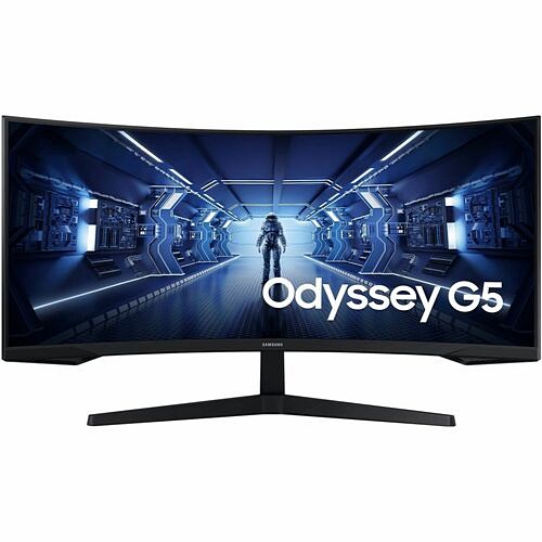Samsung C34G55TWWN Monitors Samsung Odyssey G5 C34g55twwn 34" Class Uw-qhd Curved Screen Led Monitor - 21:9 - Black - 34" Viewab 887276450797