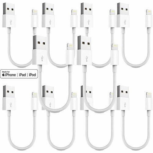 4xem 4XUSBA8PIN30CMW10PK Cables 4xem 10 Pack 1ft Usb-a To Lightning Cable (white) - Mfi Certified - 1 Ft Lightning/usb Data Transfer 841567005967