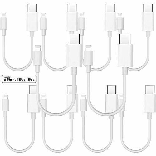 4xem 4XUSBC8PIN30CMW10PK Cables 4xem 10 Pack 1ft Usb-c To Lightning Cable (white) - Mfi Certified - 1 Ft Lightning/usb-c Data Transf 841567005974