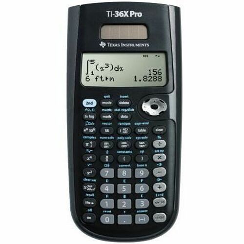 Texas Instruments 36PRO/FC/1L1/A Calculators Texas Instruments Ti-36x Pro Scientific Calculator - Auto Power Off, Non-skid Rubber Feet, Impact Re 36profc1l1a 033317203666
