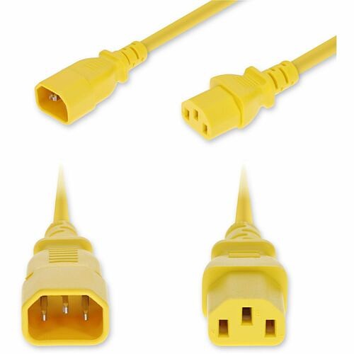 Addon ADD-C142C13C18G2FYW Power Cords Addon 2ft C14 Male To C13 Female Standard Commercial 18 Awg 250v At 10a Pvc Sjt (service Junior Ther Addc142c13c18g2fyw 199278030229