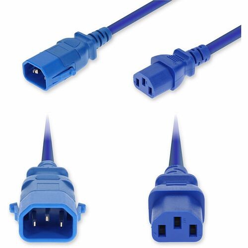 Addon ADD-C142C13PC18G10FBE Power Cords Addon 10ft C14 Male To C13 Female P-lock Compatible Standard Commercial 18 Awg 250v At 10a Pvc Sjt ( Addc142c13pc18g10fbe 199278034968