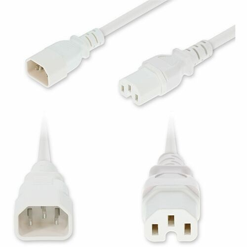 Addon ADD-C142C15H14G6FWE Power Cords Addon 6ft C14 Male To C15 Female High-temperature 14 Awg 250v At 15a Pvc Sjt (service Junior Thermop Addc142c15h14g6fwe 199278030663