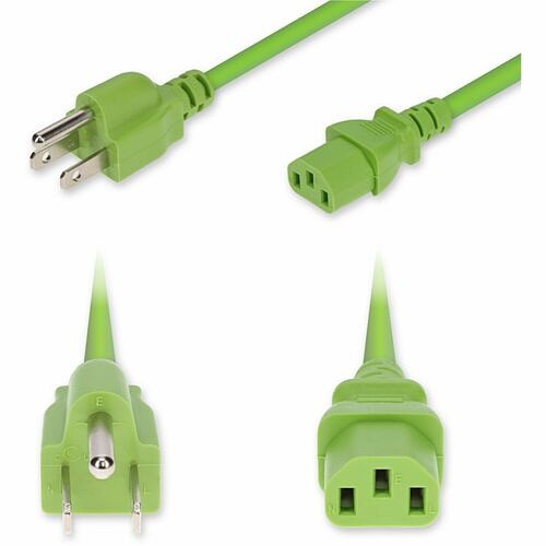Addon ADD-N5152C13C18G1FGN Power Cords Addon 1ft Nema 5-15p Male To C13 Female Standard Commercial 18 Awg 125v At 10a Pvc Sjt (service Juni Addn5152c13c18g1fgn 199278031905