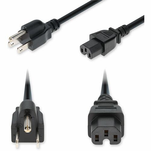 Addon ADD-N5152C15H14G8FBK Power Cords Addon 8ft Nema 5-15p Male To C15 Female High-temperature 14 Awg 125v At 15a Pvc Sjt (service Junior  Addn5152c15h14g8fbk 199278032285