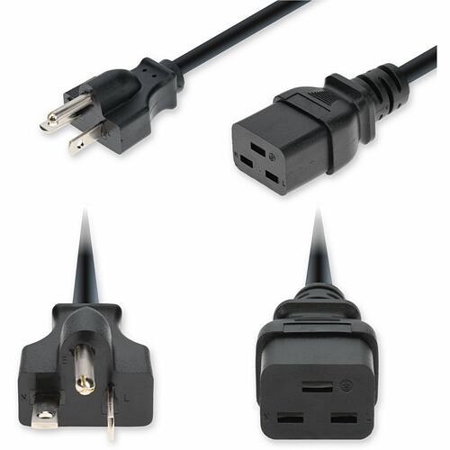Addon ADD-N5202C19I12G8FBK Power Cords Addon 8ft Nema 5-20p Male To C19 Female Industrial Grade 12 Awg 125v At 20a Pvc Sjt (service Junior  Addn5202c19i12g8fbk 199278029520