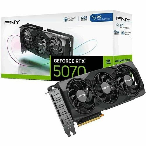 Pny Technologies VCG507012TFXPB1-O Graphic Cards Pny Nvidia Geforce Rtx 5070 Graphic Card - 12 Gb Gddr7 - Full-height - 7680 X 4320 - 2.33 Ghz Core - Vcg507012tfxpb1o 751492794464
