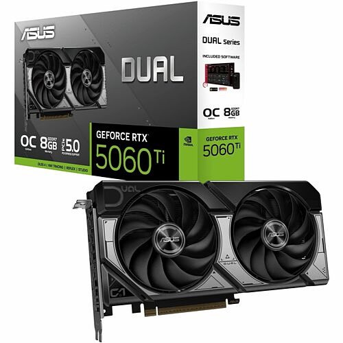 Asus DUAL-RTX5060TI-O8G Graphic Cards Asus Nvidia Geforce Rtx 5060 Ti Graphic Card - 8 Gb Gddr7 - 7680 X 4320 - 2.63 Ghz Boost Clock - 128 Dualrtx5060tio8g 199291014176