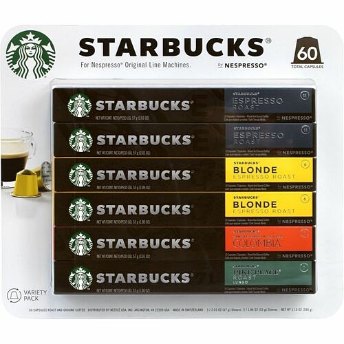 Green Rabbit 51529 Coffee & Tea Starbucks Nespresso Pods Variety Pack GRR22001153 