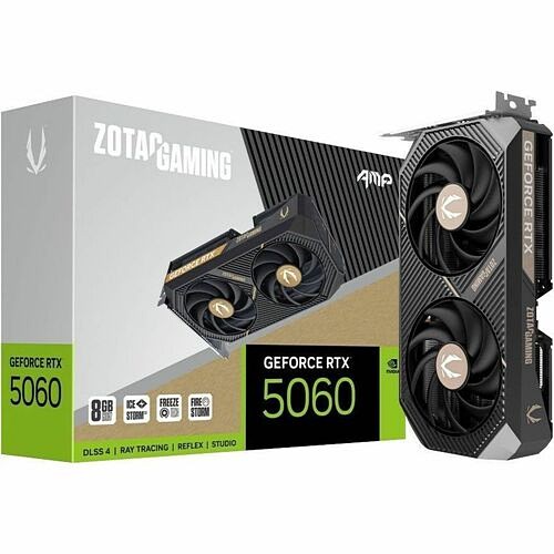Zotac ZT-B50600F-10M Graphic Cards Zotac Nvidia Geforce Rtx 5060 Graphic Card - 8 Gb Gddr7 - 7680 X 4320 - 2.55 Ghz Boost Clock - 128 B Ztb50600f10m 810012085816