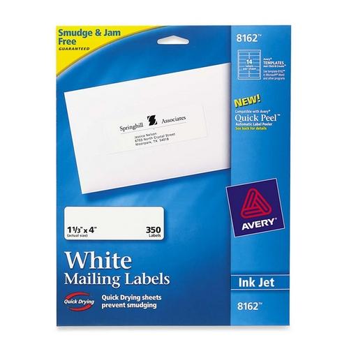 Avery Dennison 08162 Labels Easy Peelandreg; Address Labels With Sure Feedandtrade; Technology AVE8162 072782081621