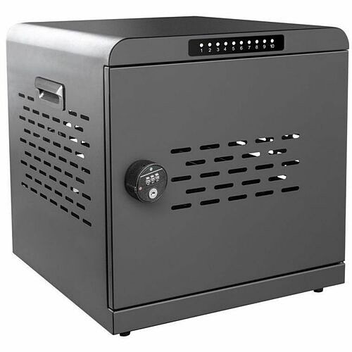 4xem 4XMCA10S800 Carts & Dollies 4xem 10-port Usb-c 800w Charging Cabinet - 1 Shelf - 176 Lb Capacity - 4 Casters - Plastic - 15.74"  841567006179