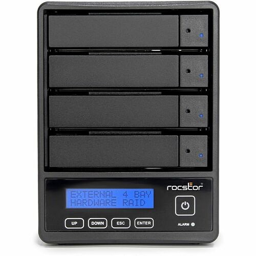Rocstor GP4426-01 NAS Servers Rocpro U35 Professional 96tb Raid Drive - 24x4tb Hdd - 7200 Rpm - Raid 0/5/jbod - Usb 3.2 Gen 1 - 4- Gp442601 810136922790