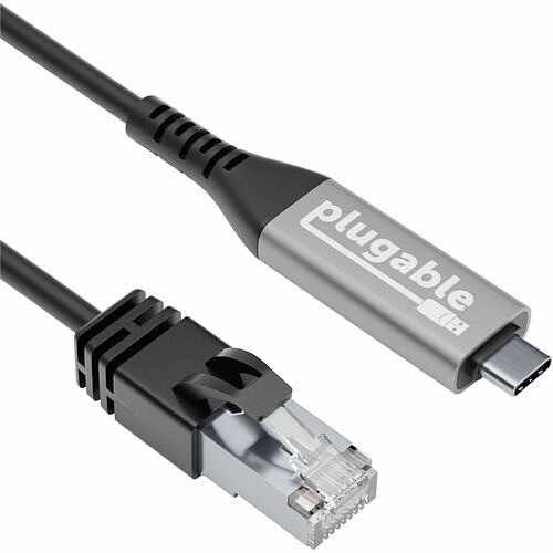 Plugable Technologies USBC-E1000-2M Network Cards Plugable Usb C To Ethernet Cable: Usbc To Rj45 Ethernet Cord, Directly Connected Lan Gigabit Network Usbce10002m 819927013570