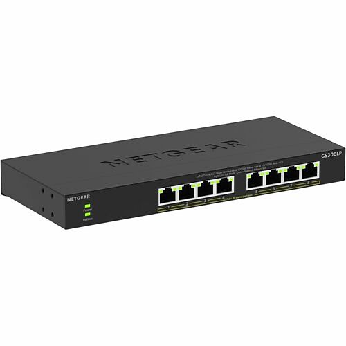 Netgear GS308LP-100NAS Switches & Bridges Netgear Business Gs308lp Ethernet Switch - 8 Ports - Gigabit Ethernet - 10/100/1000base-t - 2 Layer  Gs308lp100nas 606449174724