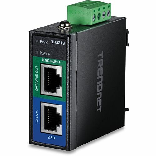 Trendnet TI-IG219 Power Injectors/Splitters Trendnet Industrial 2.5g Poe++ Injector - 48 V Dc, 57 V Dc Input - 1 X 2.5 Gigabit Ethernet Input Po Tiig219 710931163216