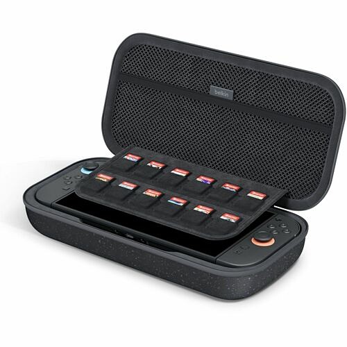 Belkin ENA001FQCH-V1 Carrying Cases Belkin Charging Case Nintendo Gaming Console - Charcoal - Scratch Resistant, Bump Resistant, Drop Re Ena001fqchv1 745883929429