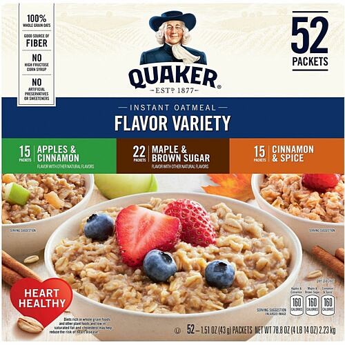 Green Rabbit 26298 Snacks Quaker Instant Oatmeal Variety Pack GRR22000482 