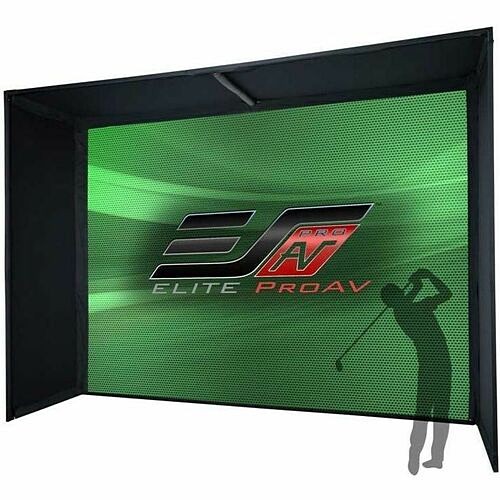 Elitescreens PROGOLFBAY10X10 Projection Screens Elite Proav Golf Bay Pro Projection Screen - Impactwhite 1145 - 120" Height X 120" Width - Wide View 848448030605