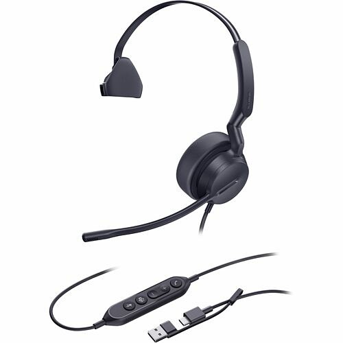 Yealink 1308216 Headsets/Earsets Yealink Uh42 Headset - Microsoft Teams Certification - Mono - Usb Type C - Wired - 20 Hz To 20 Khz - 841885129116