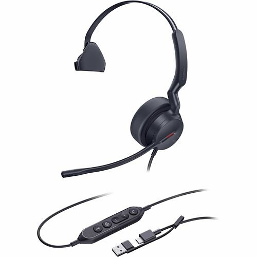 Yealink 1308188 Headsets/Earsets Yealink Uh44 Headset - Microsoft Teams Certification - Mono - Usb Type C - Wired - 20 Hz To 20 Khz - 841885126610