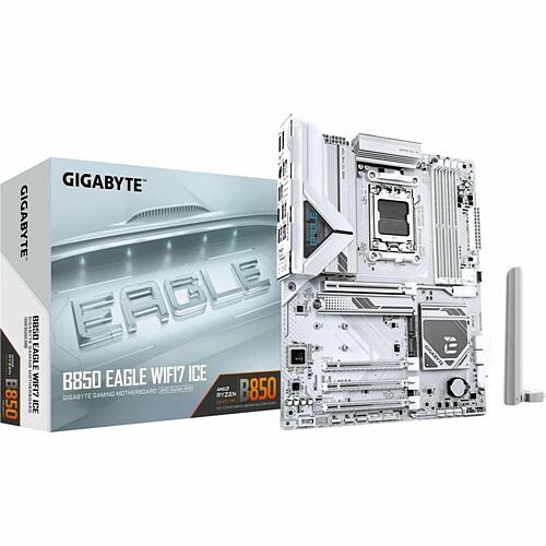 Gigabyte B850 EAGLE WIFI7 ICE Motherboards Gigabyte Ultra Durable B850 Eagle Wifi7 Ice Gaming Desktop Motherboard - Amd B850 Chipset - Socket A B850eaglewifi7ice 889523049730