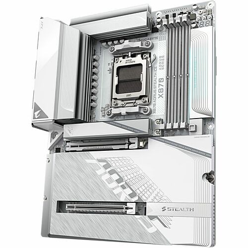 Gigabyte X870 AORUS STEALTH ICE Motherboards Gigabyte Stealth B870 Aorus Stealth Ice Gaming Desktop Motherboard - Amd X870 Chipset - Socket Am5 - X870aorusstealthice 889523051276