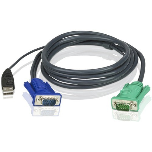 Aten 2L5203U Cables Aten - 2l5203u -  Kvm Cable - Hdb-15,usb Type A Left Connector - Male Left Gende 974571029411