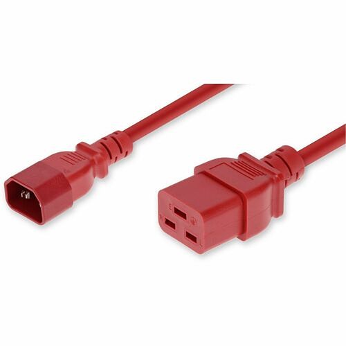 Addon ADD-C142C19C14G10FRD Power Cords Addon Standard Power Cord - 14 Gauge - 250 V - Red - 10 Ft Cord Length - Iec 60320 C14 / Iec 60320 C Addc142c19c14g10frd 199278065252