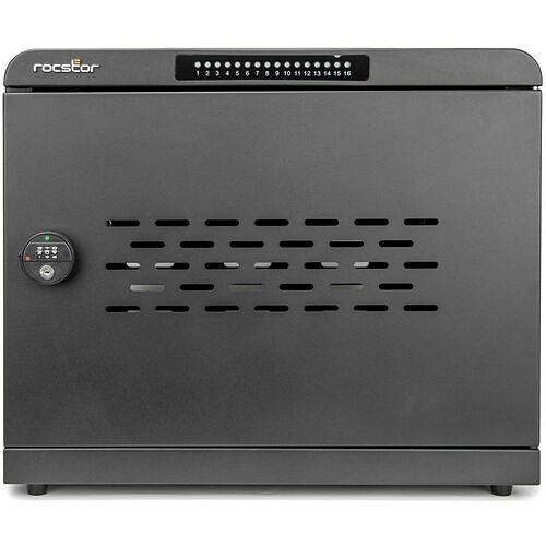 Rocstor VT0025-B1 Stands & Cabinets Rocstor Volt Uc16 Usb-c 16-device Charging Station Cabinet - 16 Devices Supported - 1 X Shelf(ves) - Vt0025b1 810136922738