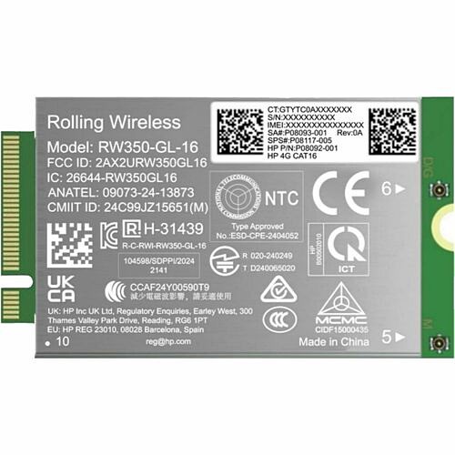 Hp B8BD2AA Radio Cards Hp 4g Lte-advanced Pro (cat 16) Wwan (b8bd2aa) 198990490229