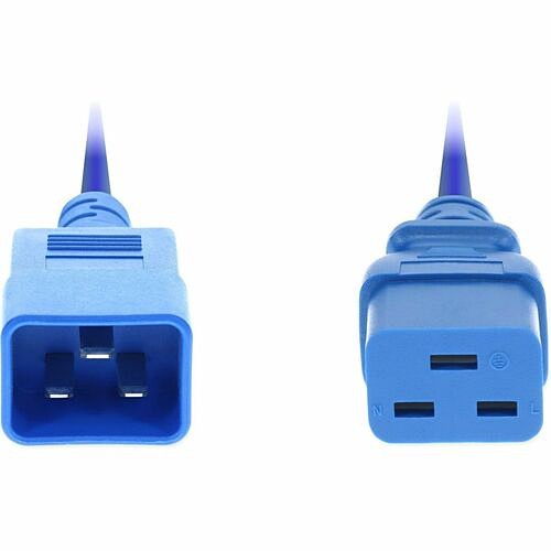 Addon ADD-C202C19C12G5FBE Power Cords Addon Standard Power Cord - 12 Gauge - 250 V / 20 A - Blue - 5 Ft Cord Length - Iec 60320 C20 / Iec  Addc202c19c12g5fbe 199278066884