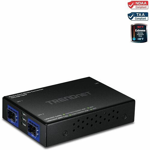 Trendnet TFC-G21SFP Transceivers/Media Converters Trendnet 1000base-t To Dual Sfp Fiber Media Converter With Redundant Mode, Tfc-g21sfp, 1 X Gigabit R Tfcg21sfp 710931504781