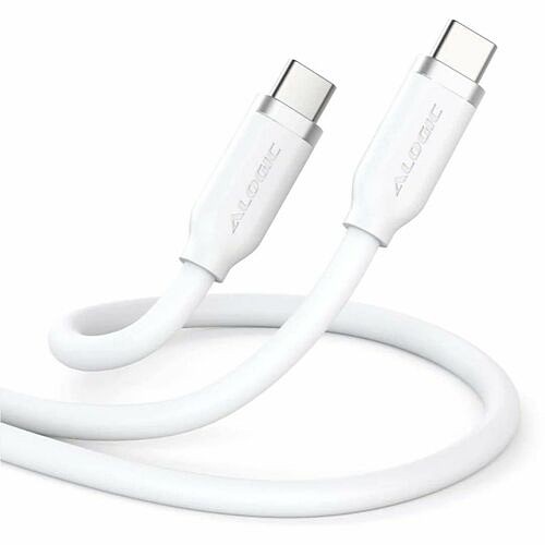 Alogic ELSI5U2CCWH1 Cables Alogic Usb-c Silicone Flexible Charging Cable - 240w - 3.28 Ft Usb-c Data Transfer Cable For Iphone, 9350784028839