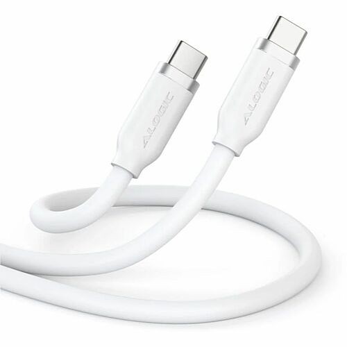 Alogic ELSI5U2CCWH2 Cables Alogic Usb-c Silicone Flexible Charging Cable - 240w - 6.56 Ft Usb-c Data Transfer Cable For Iphone, 9350784028846