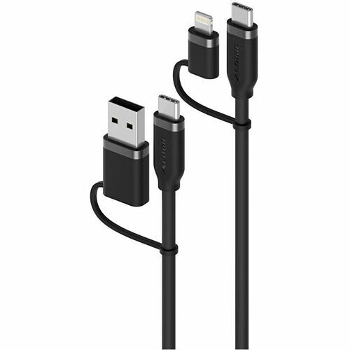 Alogic ELSI4IN1U2WH1.5 Cables Alogic 1.5m 100w Universal Charging Cable - 4.92 Ft Lightning/usb/usb-c Data Transfer Cable For Mobi Elsi4in1u2wh15 9350784030238
