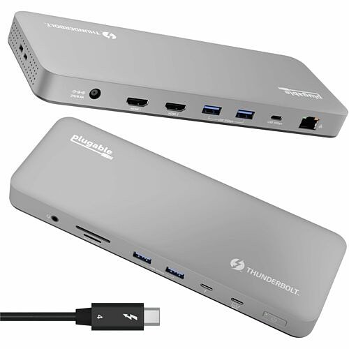 Plugable Technologies TBT-UDM Docking Stations Plugable Thunderbolt 4 Dock For M4 Macbook Air And Pro: 100w Charging Driverless Laptop Docking Statio Tbtudm 819927013587